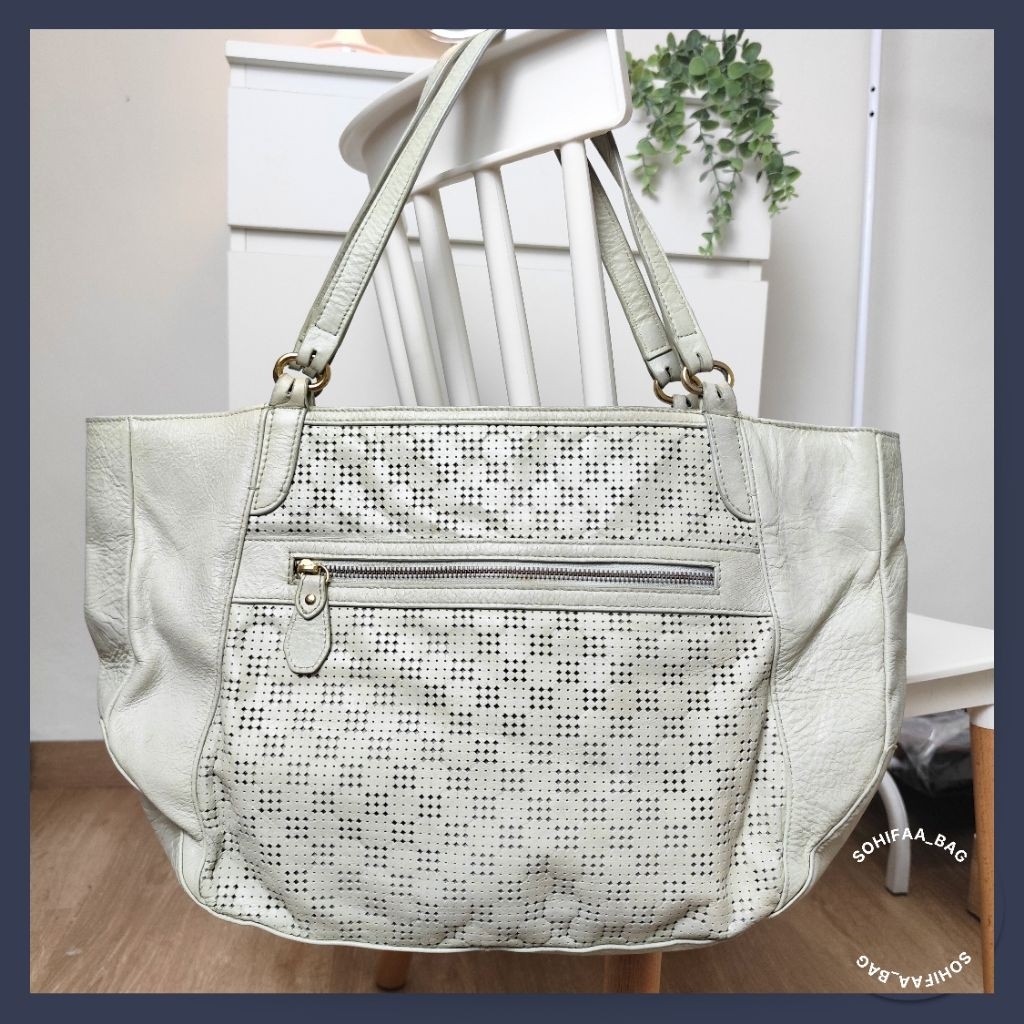 Preloved Tote Bag Kulit Asli Hiroshima | Tas Kerja Wanita Elegant Original Leather