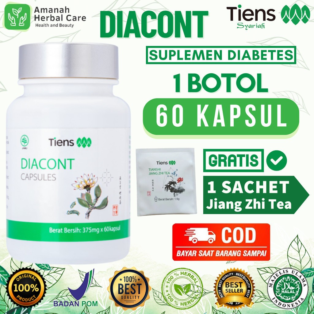 Tiens Diacont Suplemen Diabetes Obat Kencing Manis Kontrol Gula Darah Labu China Obat Luka Diabetes,