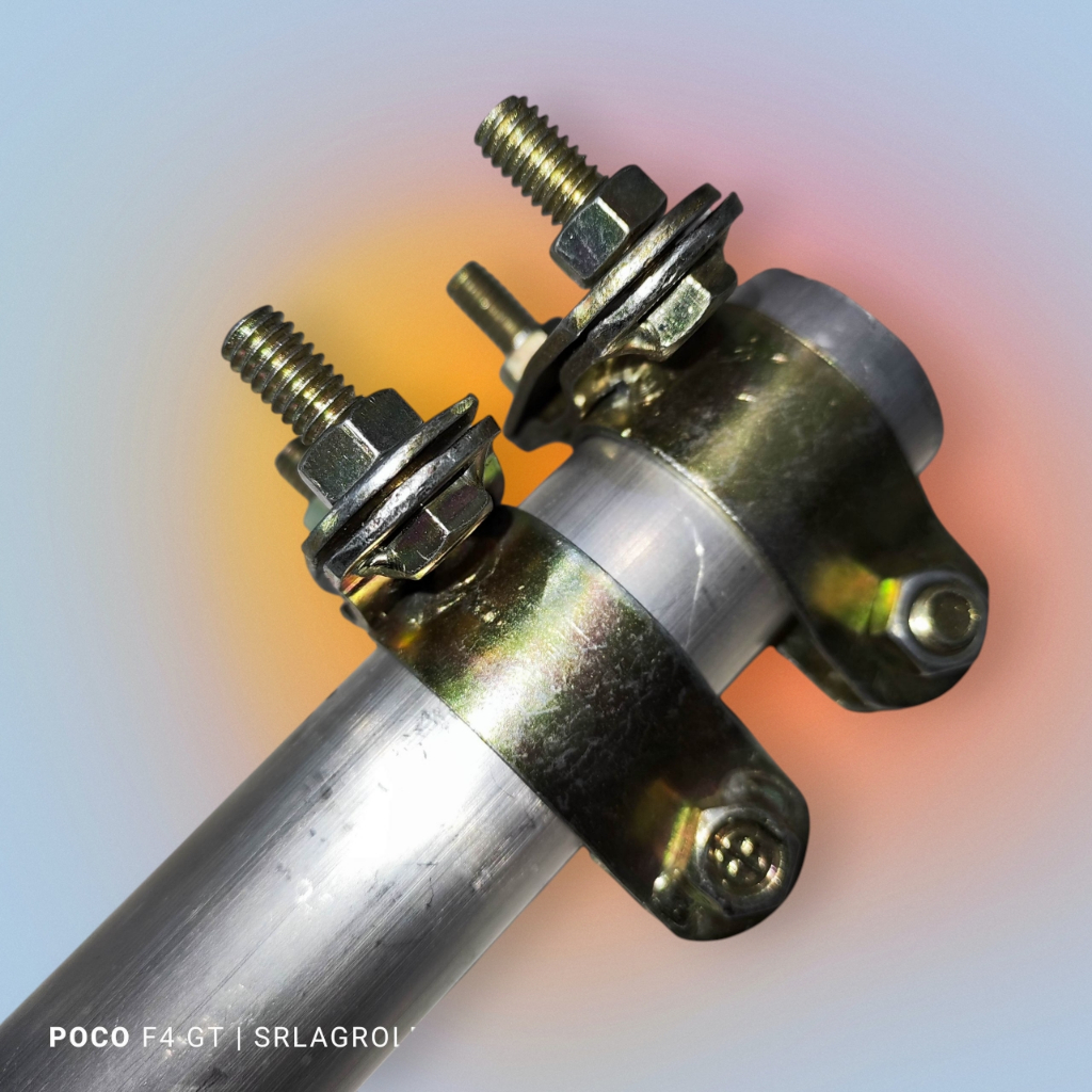 KLEM PENGIKAT EGREK TANGKAI PANJANG KE PIPA GALA SAWIT FULL BESI, TANPA PERLU HOLDER. UNTUK PIPA GAL