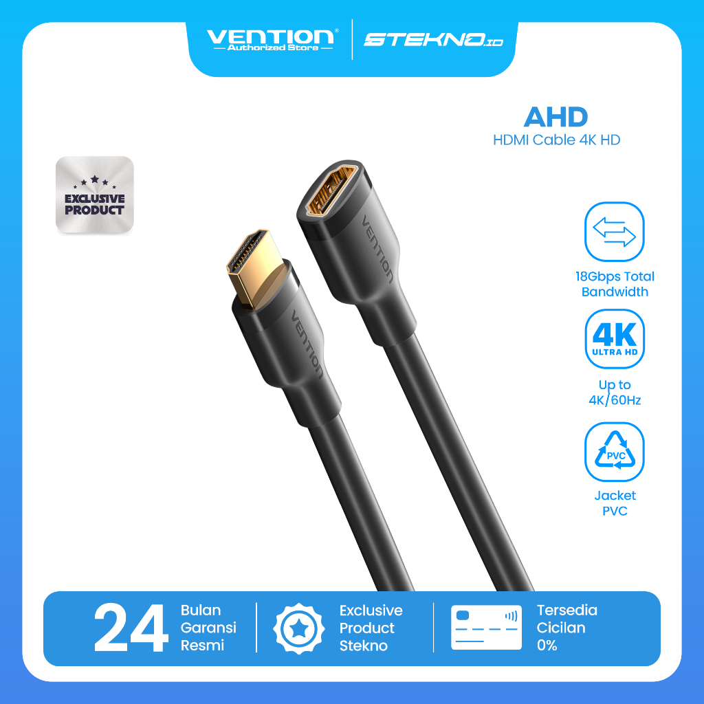 Vention Kabel Extension Perpanjangan HDMI Male to Female 2.0 4K Utra HD Cable