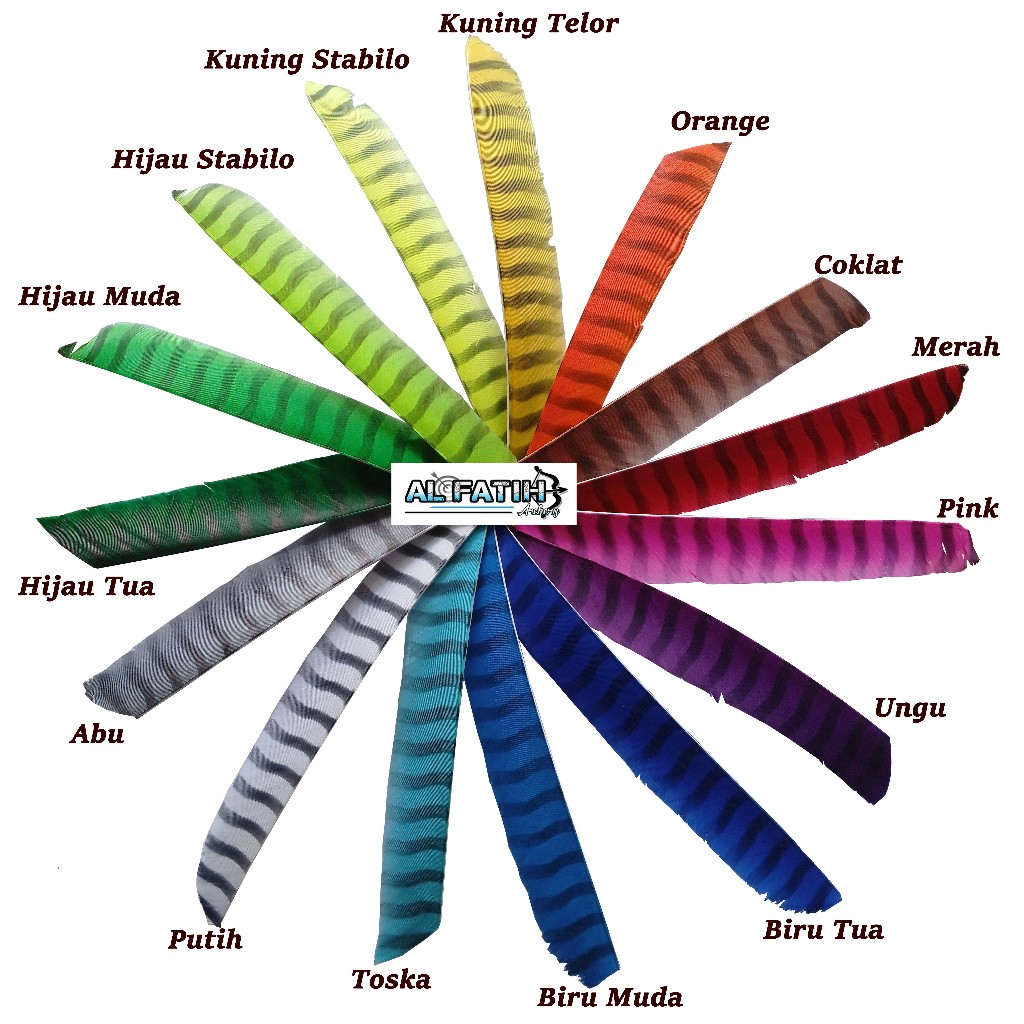 Promo Bulu Kalkun Import Utuh Belang Hitam 8-8.5inch/ Big Turkey Feather Black Strip