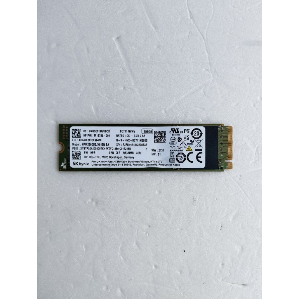 SSD NVME M.2 SK Hynix BC711 256GB Pcie Gen 3