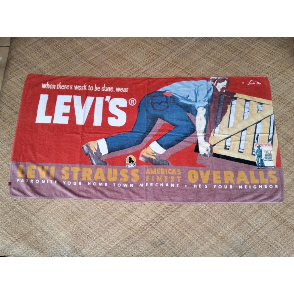 Levis vintage clothing towel / lvc / 90s / 80s / Levis big e Levis button 6 / Levis button 8 Levis b