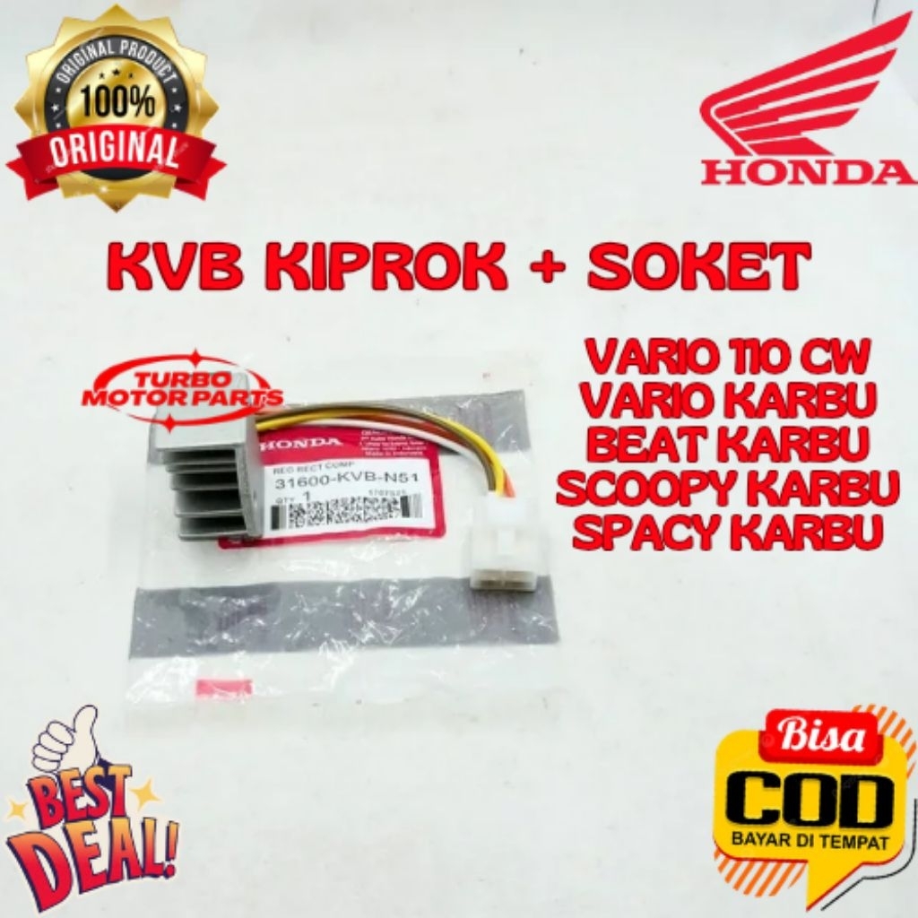 KIPROK + SOKET ORIGINAL HONDA KODE KVB, KIPROK + SOKET VARIO 110 CW, KIPROK + SOKET VARIO KARBU, KIP