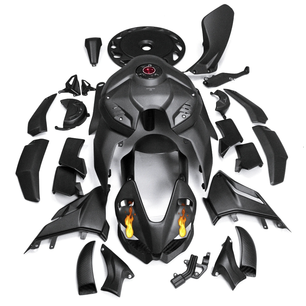 For Ducati Streetfighter V4 V4S 2020 2021 2022 Carbon Fiber Matte Body & Frame Cover Full Fairing
