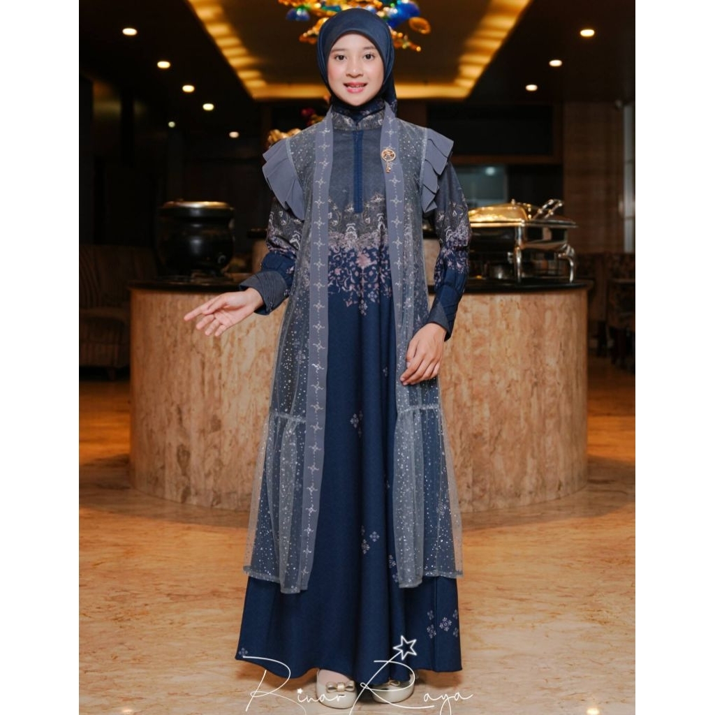 Gamis Girl Sarimbit Binar Raya Shappire Series by Nararya Group