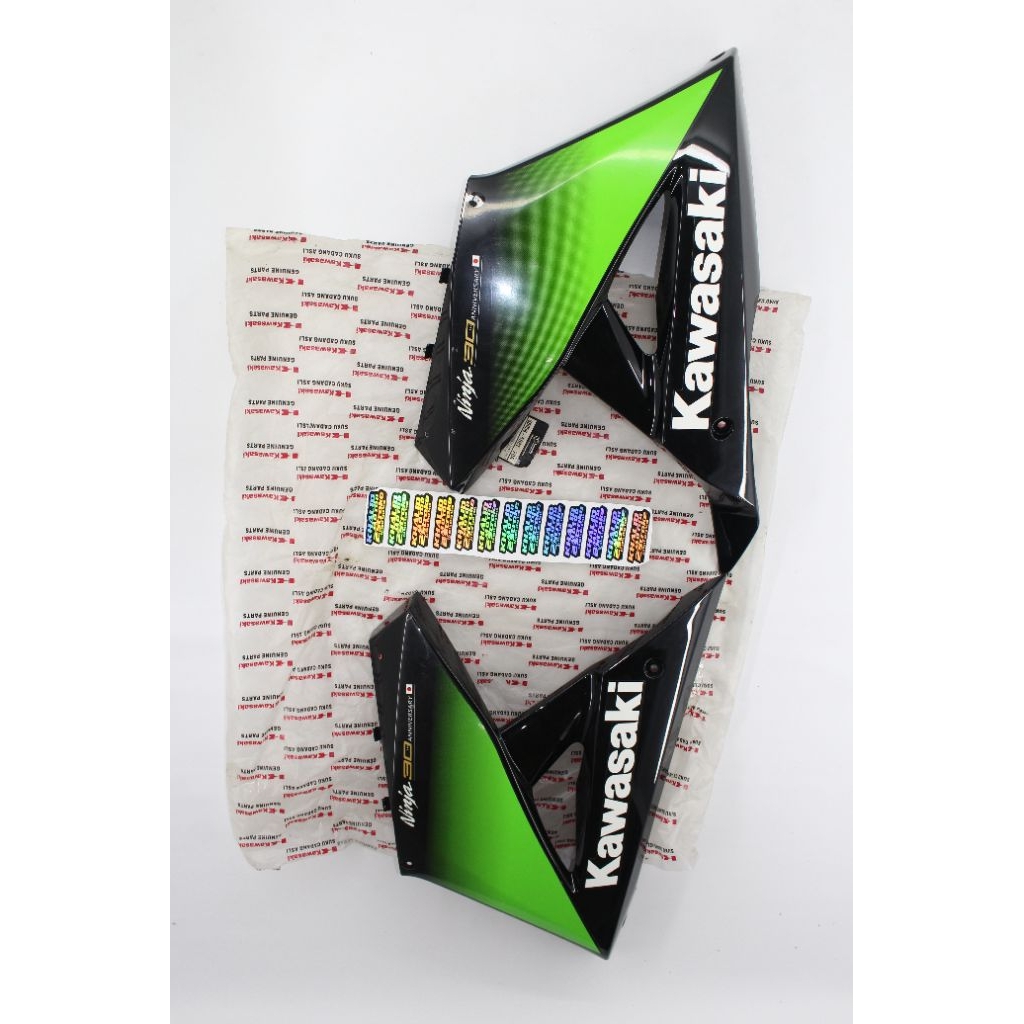 SAYAP FAIRING BAWAH KANAN KIRI COVER SAYAP FAIRING BAWAH NINJA ANNIVERSARY NINJA RR NEW ORIGINAL KAW