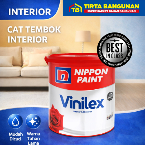 Nippon Paint Vinilex Interior Cat Tembok 5 Kg Anti Jamur Tahan Lama Soft Tissue