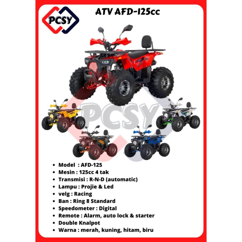 ATV 125CC AFD MATIC MODEL TERBARU