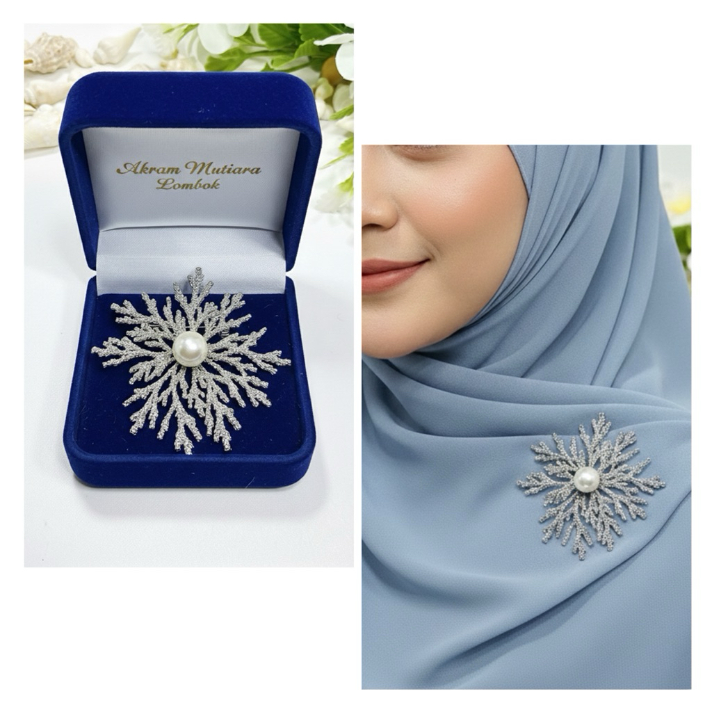 bros hijab Mutiara air laut/bros hijab Mutiara air laut bersertifikat/bros hijab Mutiara bersertifik