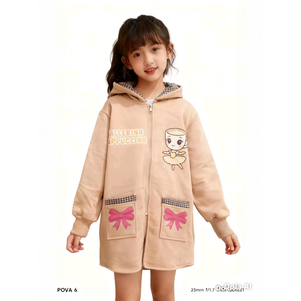 Jaket Anak wanita muslimah. Jaket hijaber panjang. Jaket hijab panjang terlaris.zipper hijaket anak