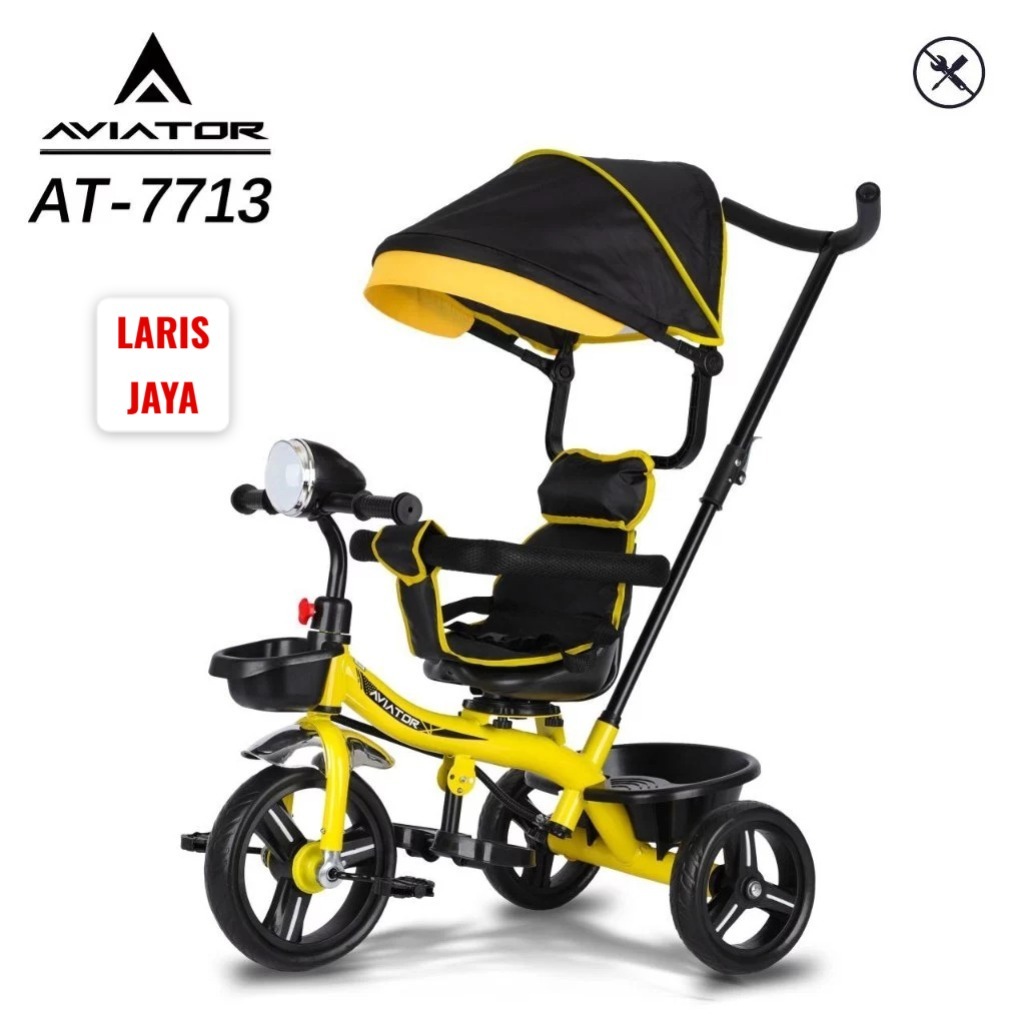 BONUS BELL  SEPEDA RODA TIGA ANAK AVIATOR AT 7713 SEPEDA ANAK RODA TIGA AVIATOR TERBARU