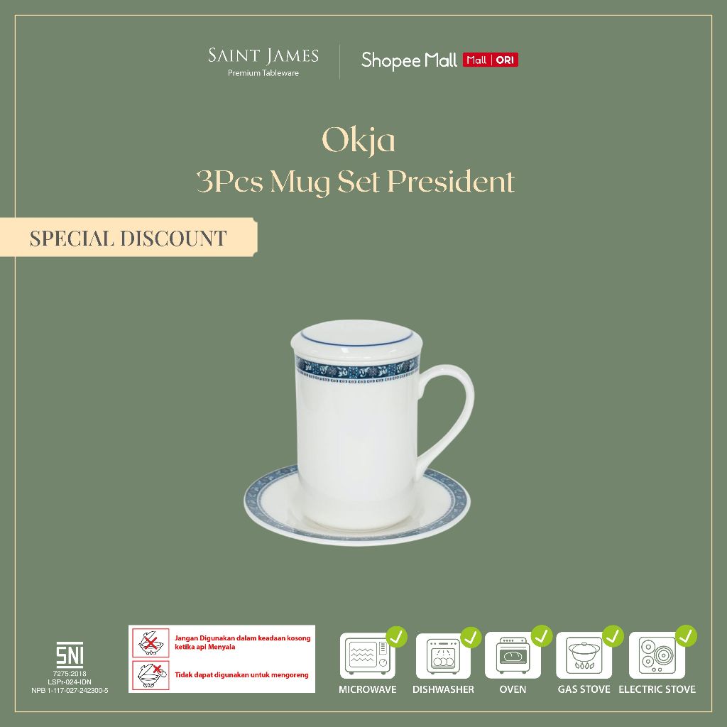 Saint James 3Pcs Mug Set President Okja