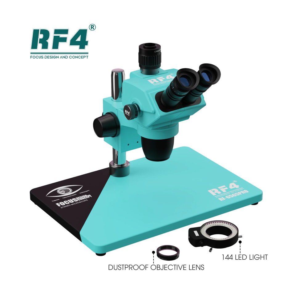 MICROSCOPE STEREO RF4 RF-6565 PRO / 6565 PRO 6.5X-65X TRINOCULAR ORIGINAL