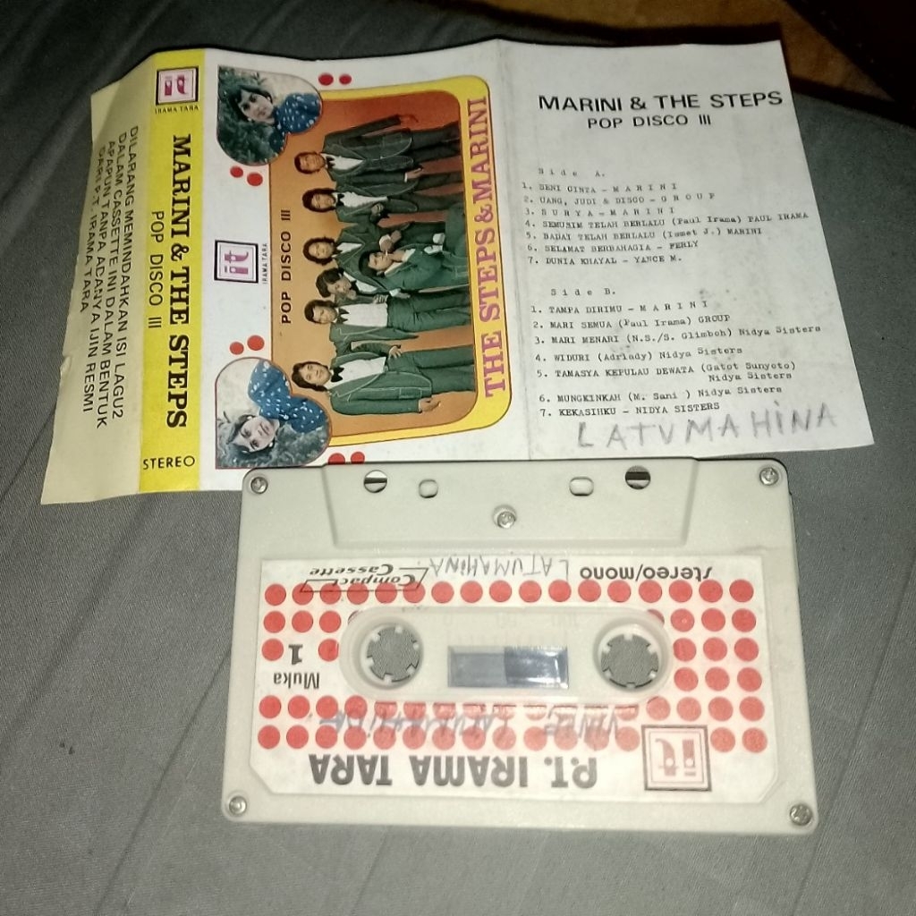 kaset pita:Marini&The Steps pop disco III