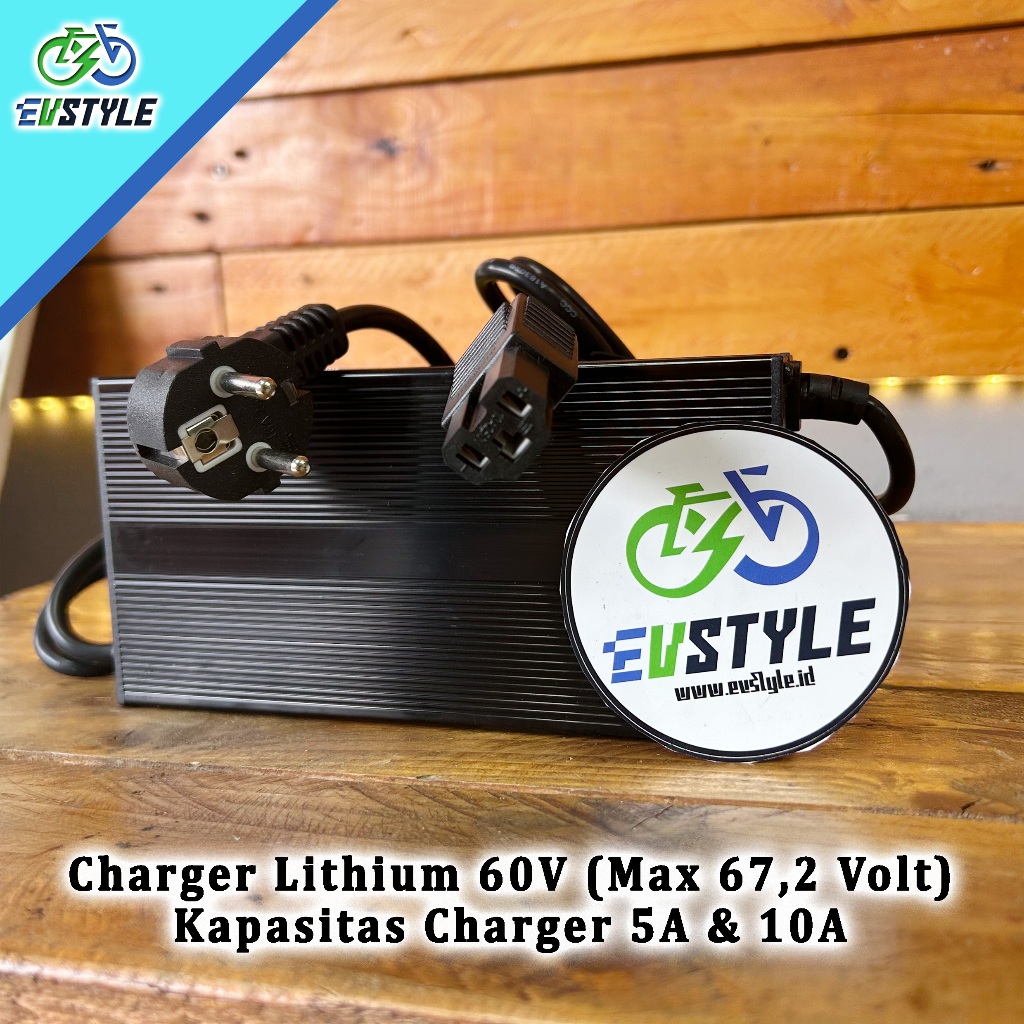 Fish Yummy Charger Baterai Lithium 60V Plastik (Maximal 67.2V)