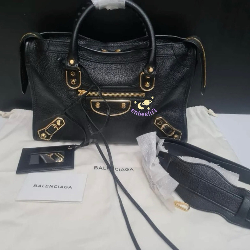 [JNE ONLY] balenciaga city small edge black ghw 2019 original