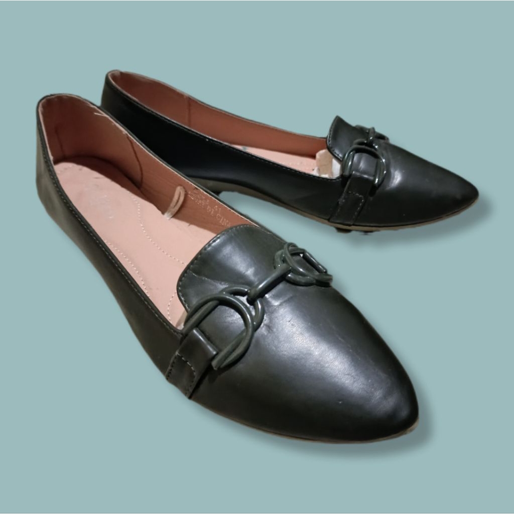 Sepatu Wanita, Sepatu Formal Wanita Slip On Preloved