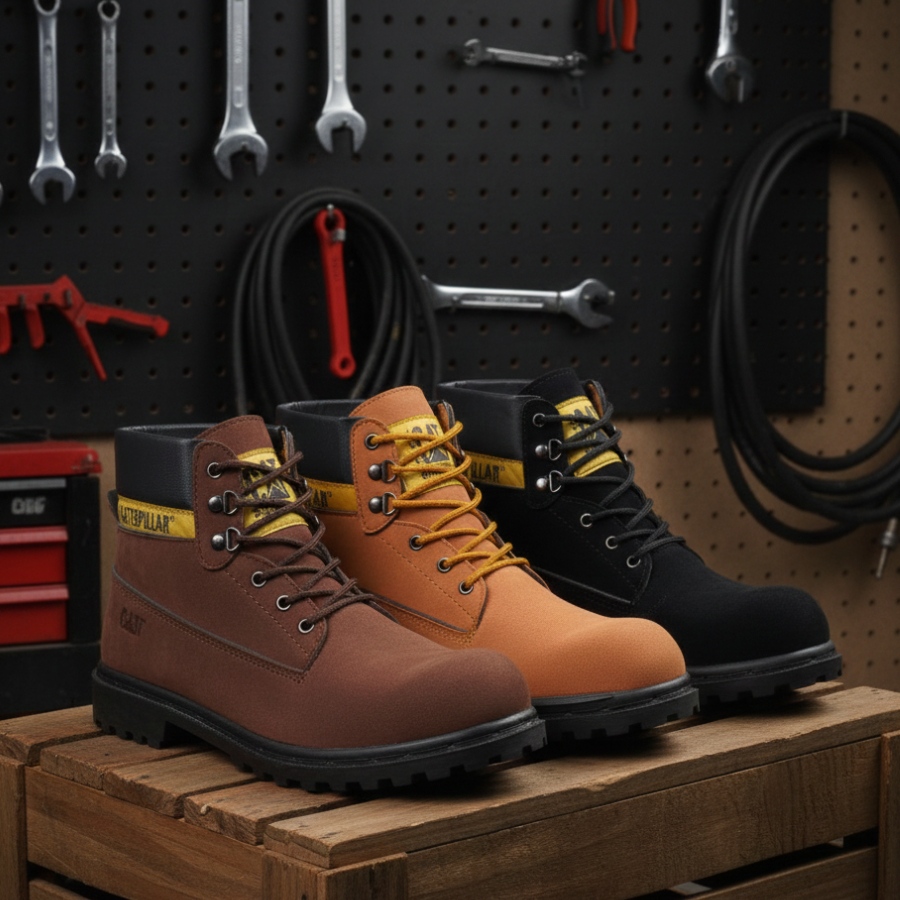 BEST SALE Sepatu Safety Pria Boot Ujung Besi Cat Sopi Septi Boots Proyek Kerja Lapangan Sefty