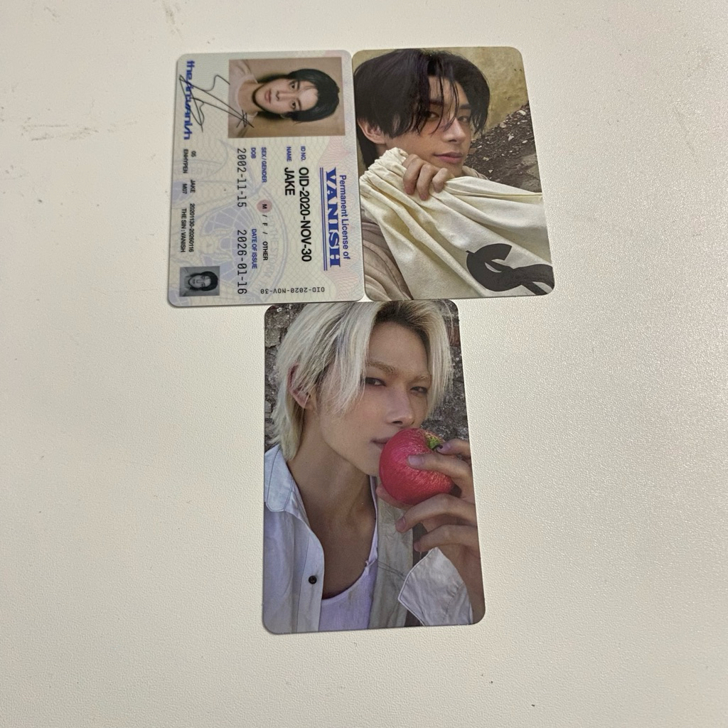 PC ENHYPEN ALBUM THE SIN VANISH OFFICIAL PHOTOCARD JAKE NIKI SUNGHOON HEESEUNG JAY SUNOO JUNGWON FUG