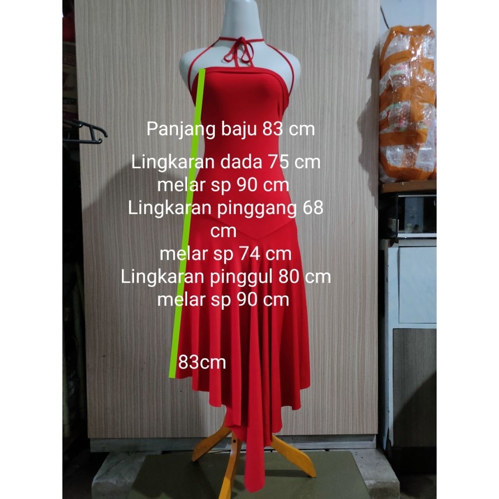 Preloved_Gaun pesta merah