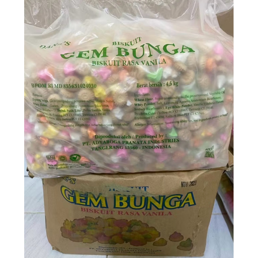 1 Dus isi 4 kg Bunga Gem Snack Jadul/Gem Rose 1 Bal Bisa Cod