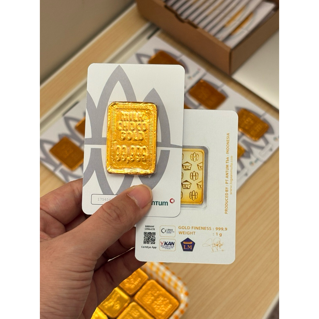 Coklat ANTUM | mini gift cokelat antum | coklat emas batangan