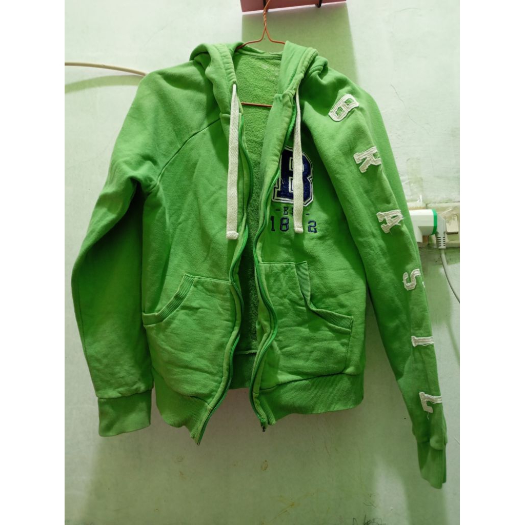 jaket sweater hoodie anak brazil ijo