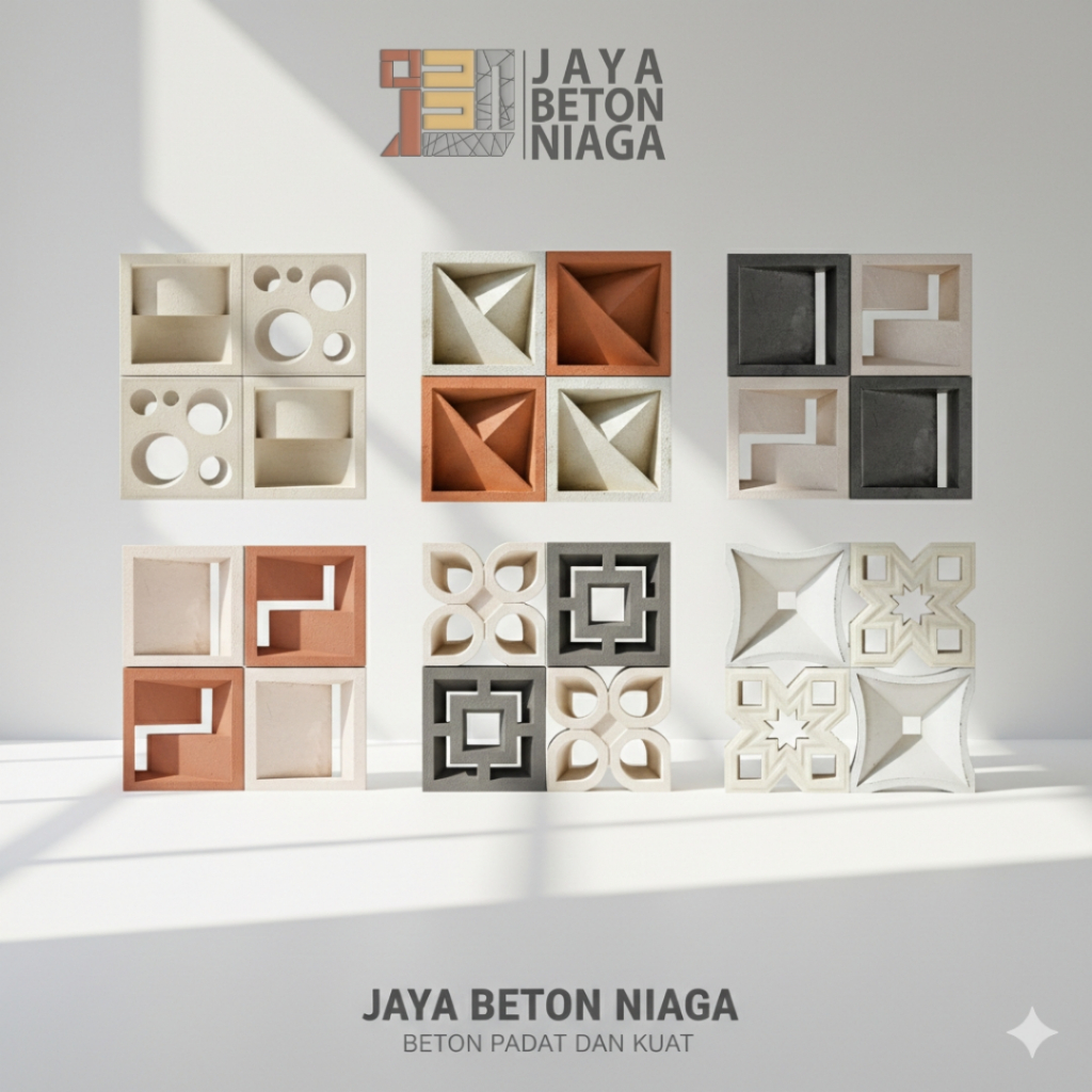 JAYA BETON NIAGA - Roster Beton Minimalis - Loster Kombinasi Lengkap, Model Best Seller, Ukuran 20 x