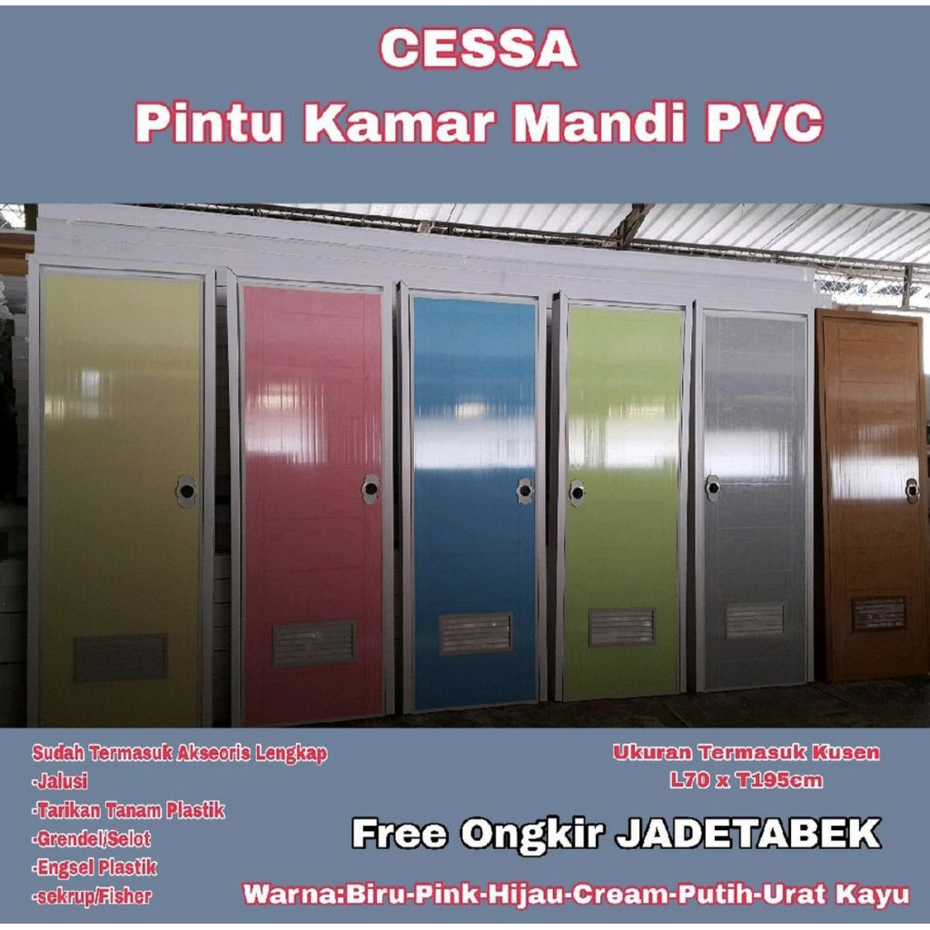 Pintu Kamar Mandi PVC Jalusi Cessa