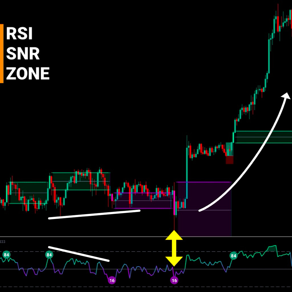Indikator Baca Sinyal & Zona Penting  Akurasi Tinggi RSI Snr Zone – For TradingView | LIFETIME