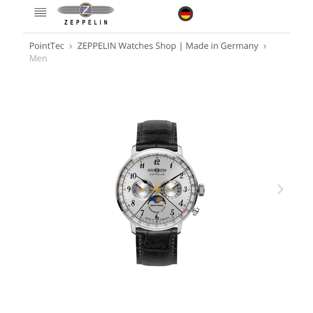 zeppelin hindenburg moonphase watch