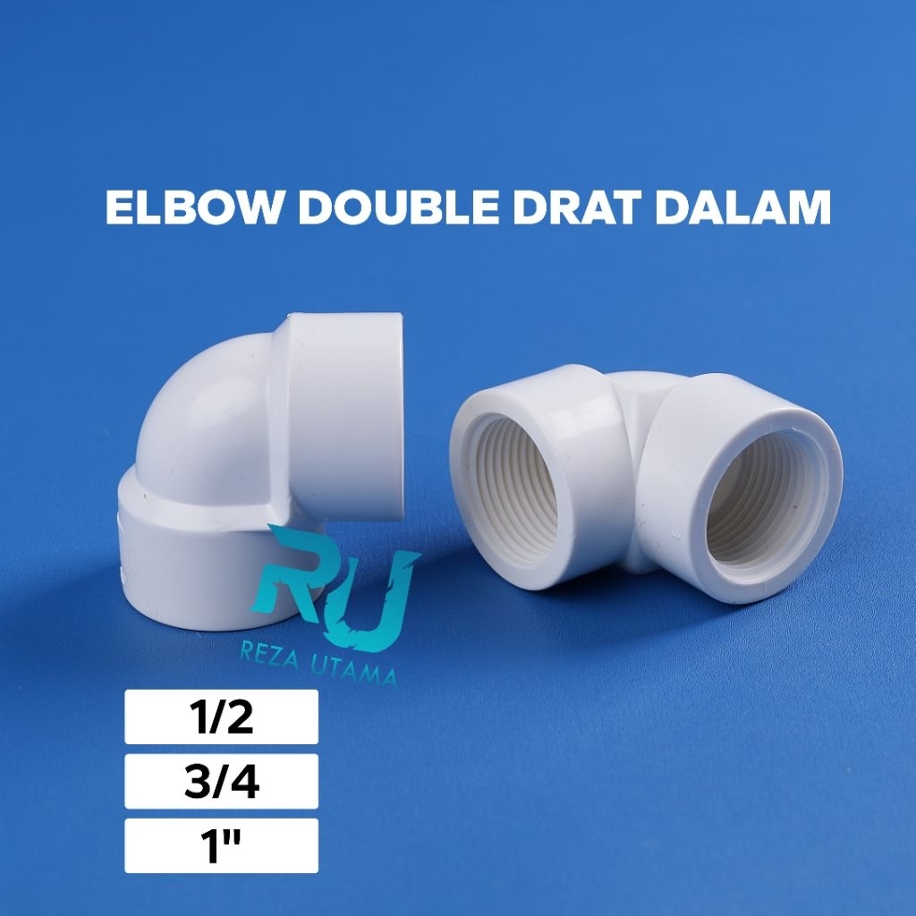 ELBOW DOUBLE DRAT DALAM FITTING PIPA PARALON PVC