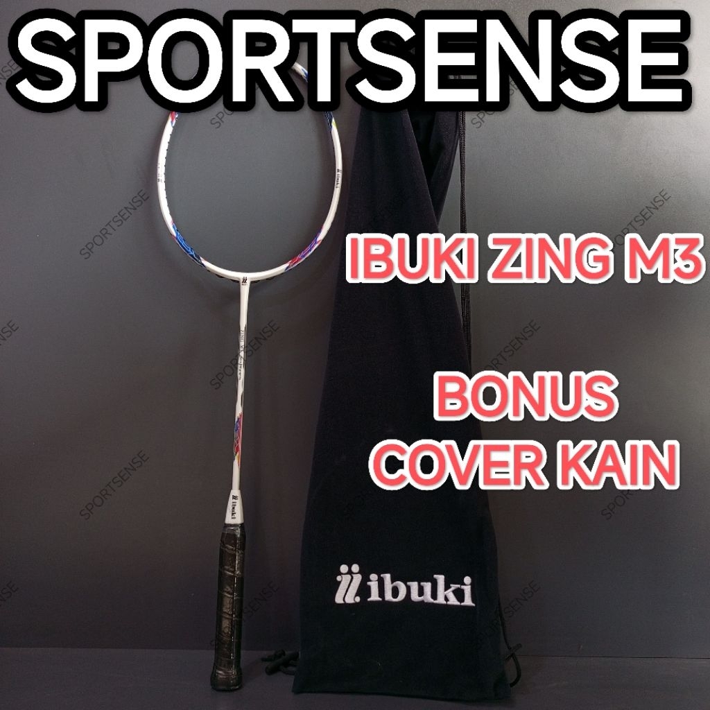 Raket Badminton Bulutangkis Ibuki Zing M3 Original Bonus Cover