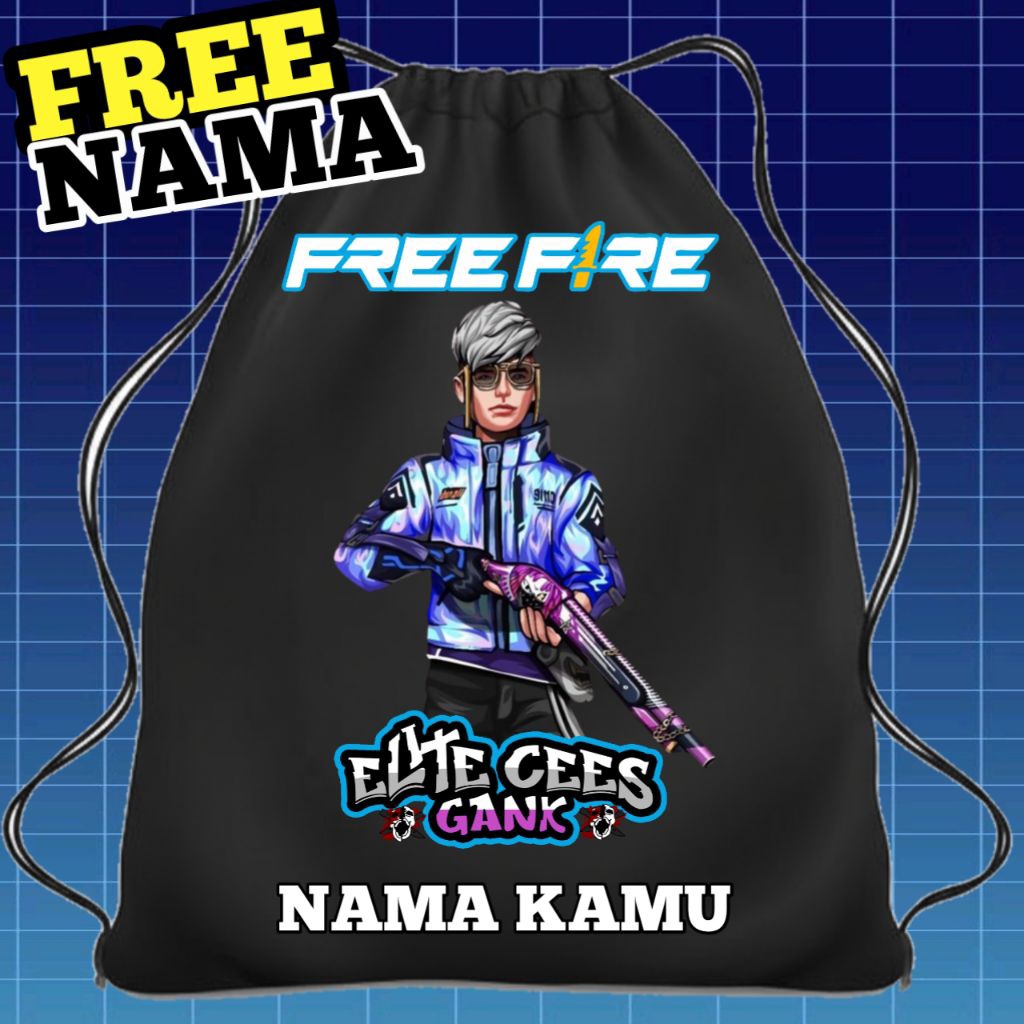 TAS SEKOLAH ANAK TAS SERUT ANAK STRINGBAG FREFIRE VERSI SG RAPPER - SG OPM - SG RAPPER SAYAP - SG SU