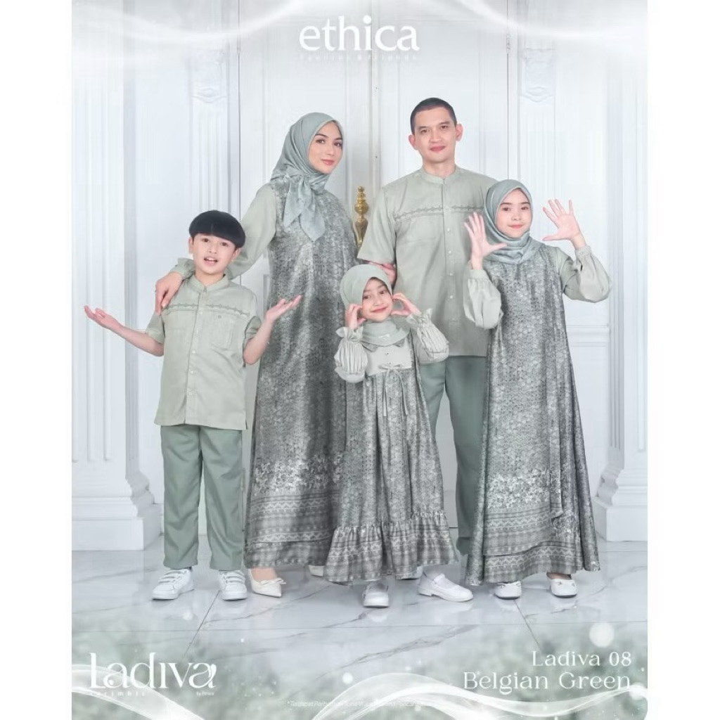 SARIMBIT ETHICA LADIVA 08 BELGIAN GREEN.sarimbit ethica terbaru.SARIMBIT KELUARGA