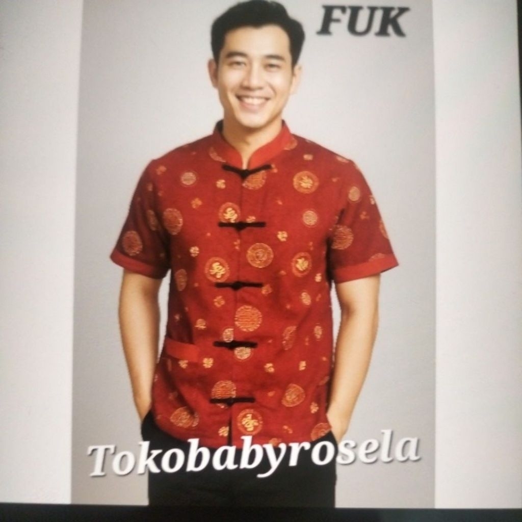 baju cheongsam imlek pria