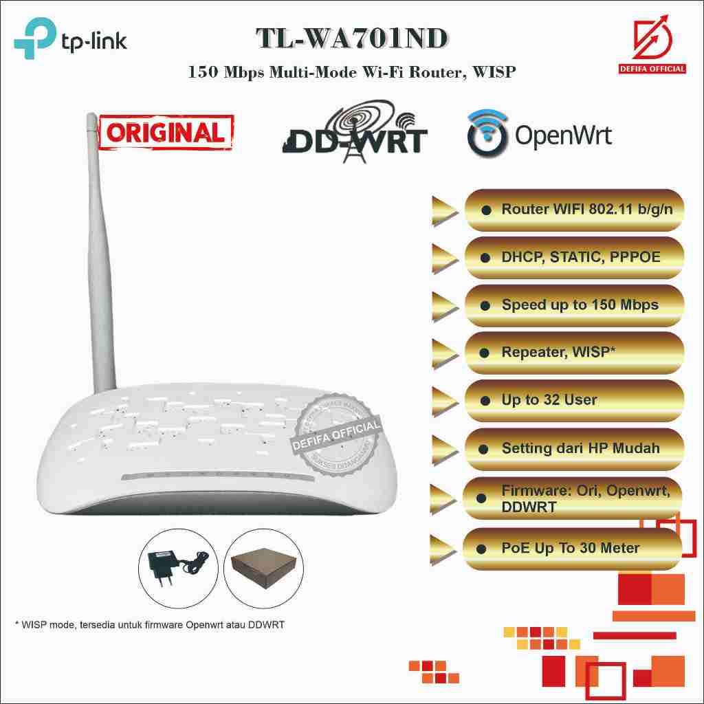 Router Wifi Range Extender Tp-link tplink TL-WA701ND Wireless Penguat Sinyal Repeater Akses Poin DDW