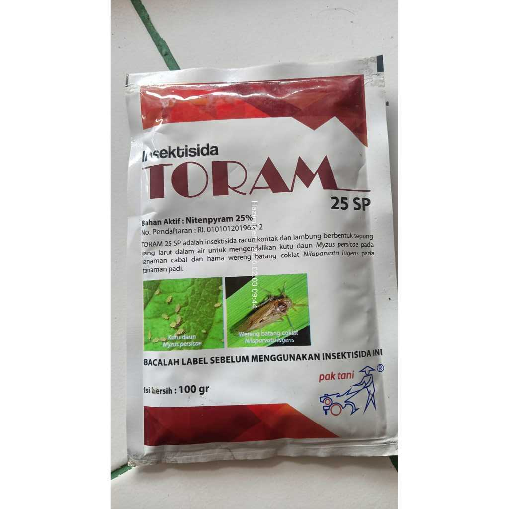 Insektisida TORAM 25 SP 100GR, Bahan Aktif: Nitenpyram 25%