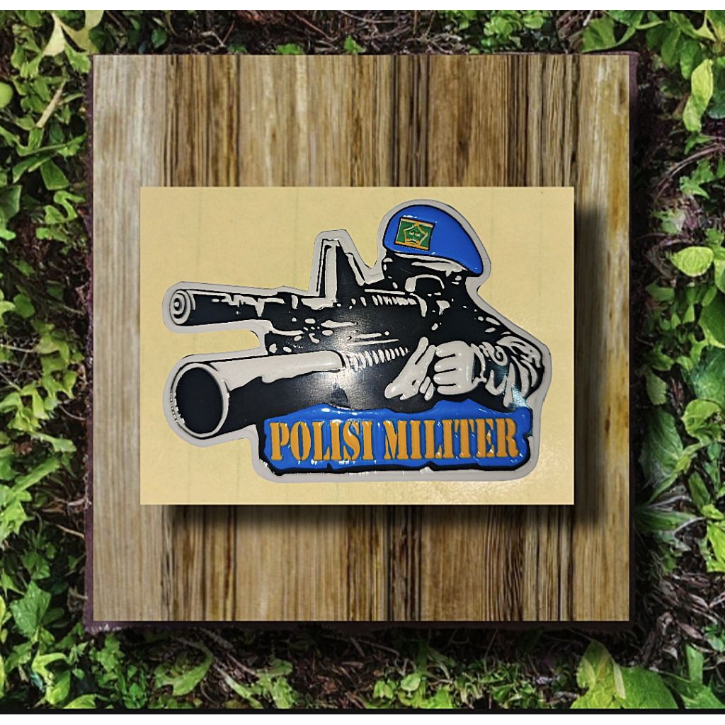 stiker embos/stiker embos polisi militer/stiker embos logo polisi militer/prajurit penembak
