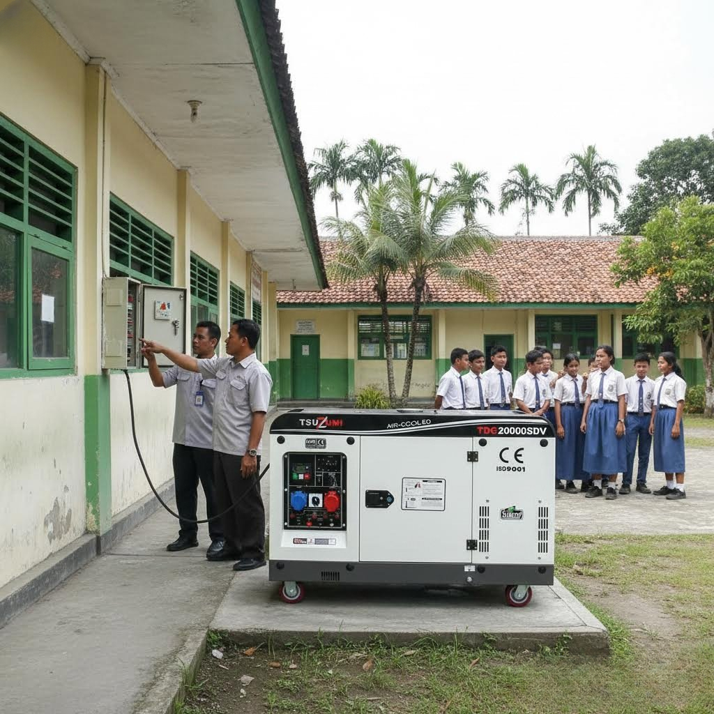 Genset 20 KVA Silent 3 Phase Tsuzumi TDG 20000 SDV / Genset Solar 16000watt