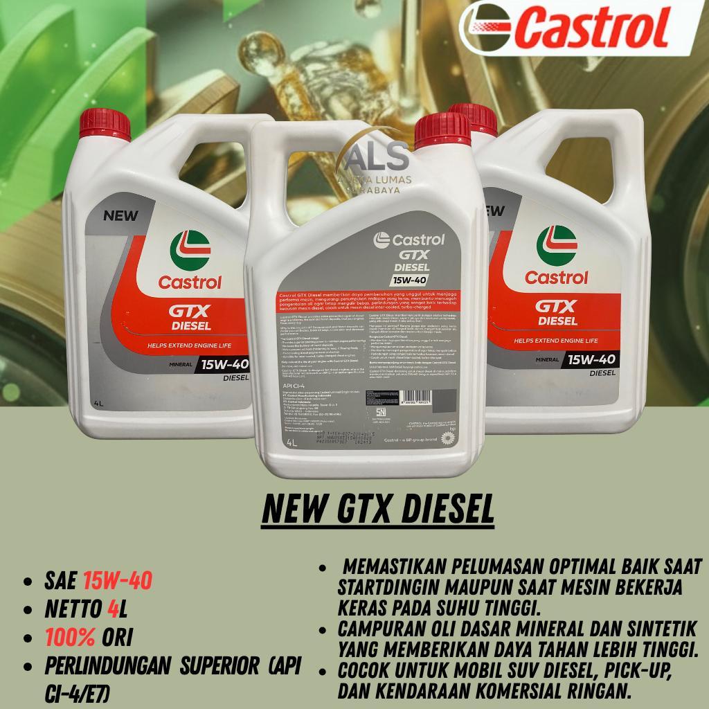 OLI MOBIL DIESEL CASTROL GTX DIESEL SAE 15W-40 4Liter