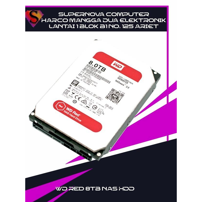WD Red 8TB - NAS HDD - 3.5" Internal HDD