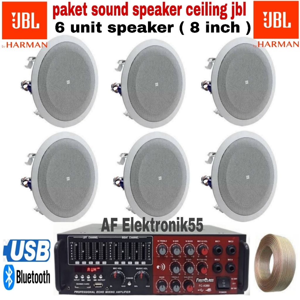 Paket Speaker Ceiling JBL 6 Unit Speaket ( 8 Inch ) Original