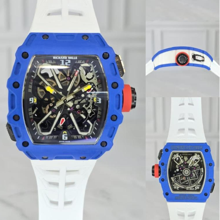 Jam Tangan Automatic Swiss RM 35-03 NTPT Quartz & Titanium Rubber Strap 44mm