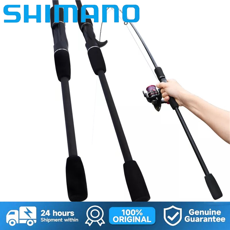 Joran Spin Fiber Kolam Sungai Danau 1.8m 2.1m Tahan Lama Serat Karbon 2 Bagian Spinning Joran Pancin