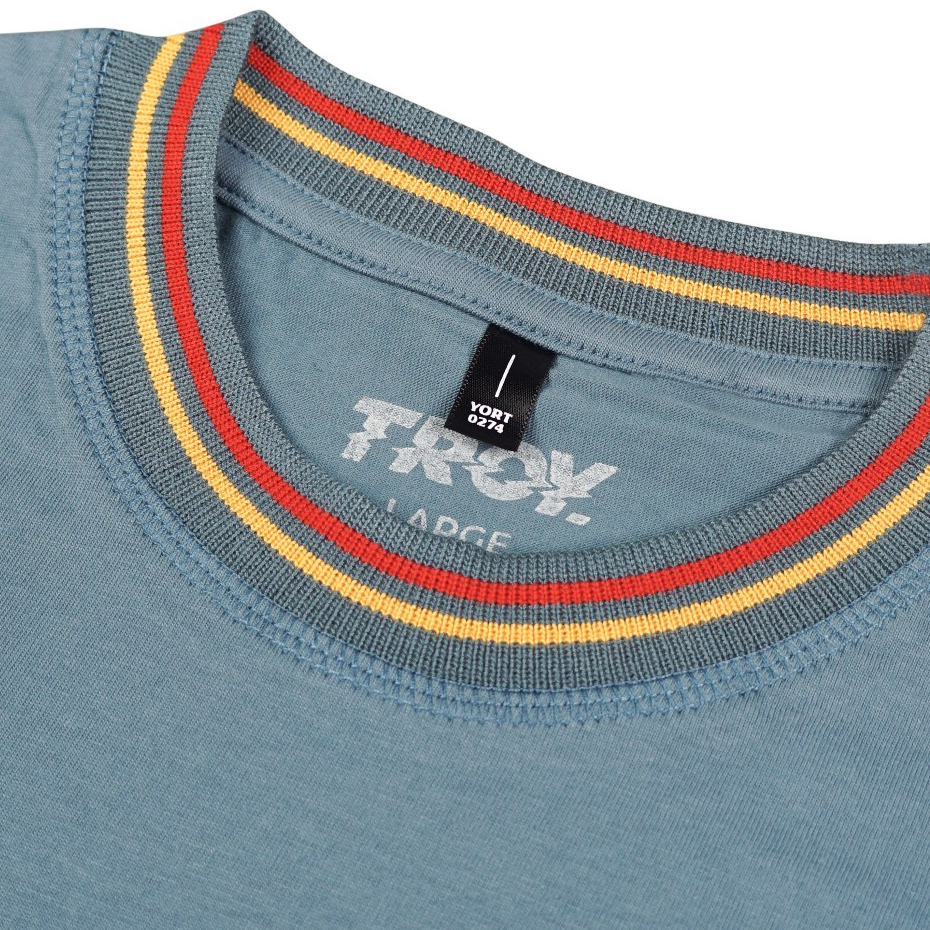 Troy Company Neck Strip Tshirt Mineral Blue Smoke Glyph - Kaos Lengan Pendek Kaos Biru Mineral KST 3035-3MB1O1R