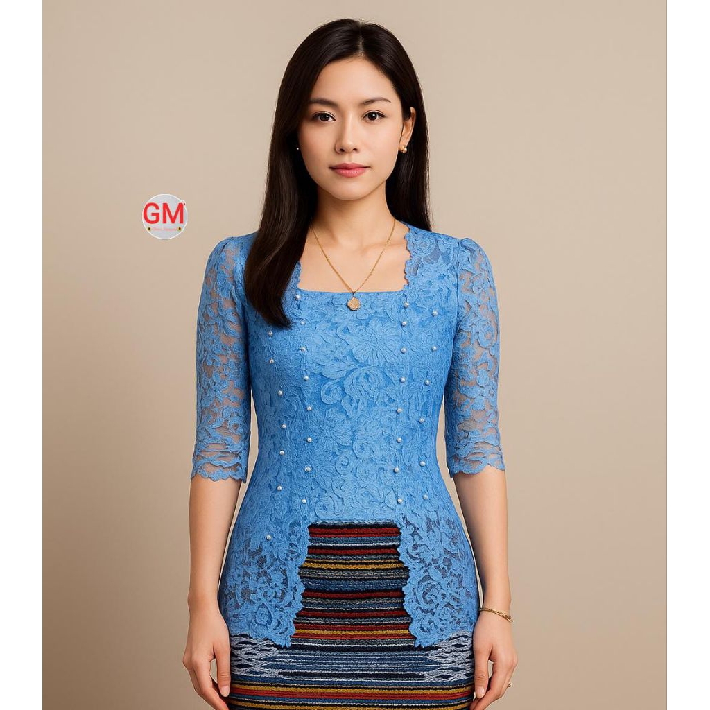 Kebaya Kutubaru mutiara / renda kutubaru / atasan kutubaru payet