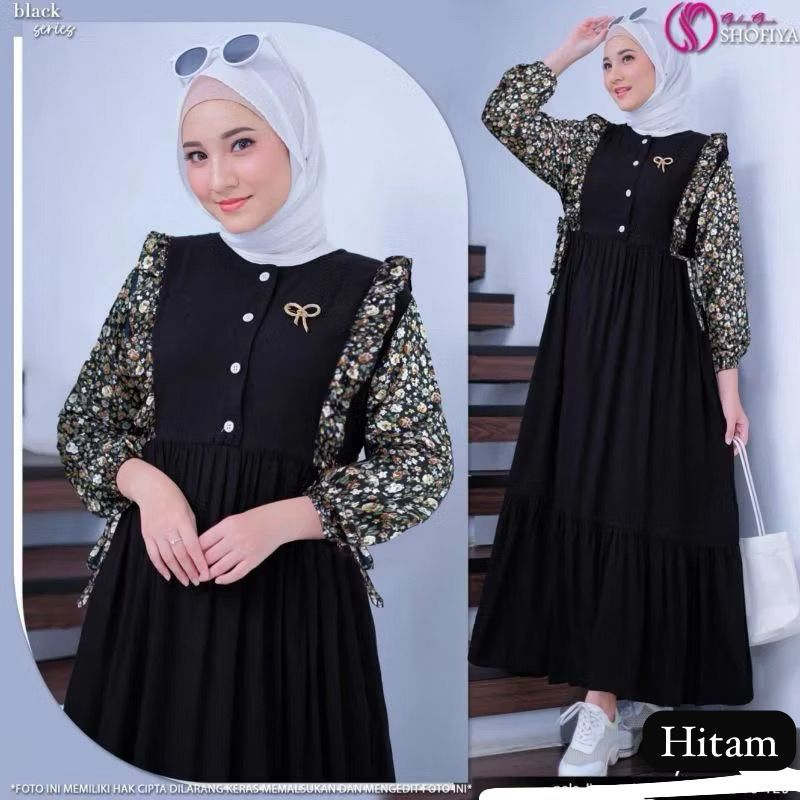 Gamis bahan crinkle airflow premium