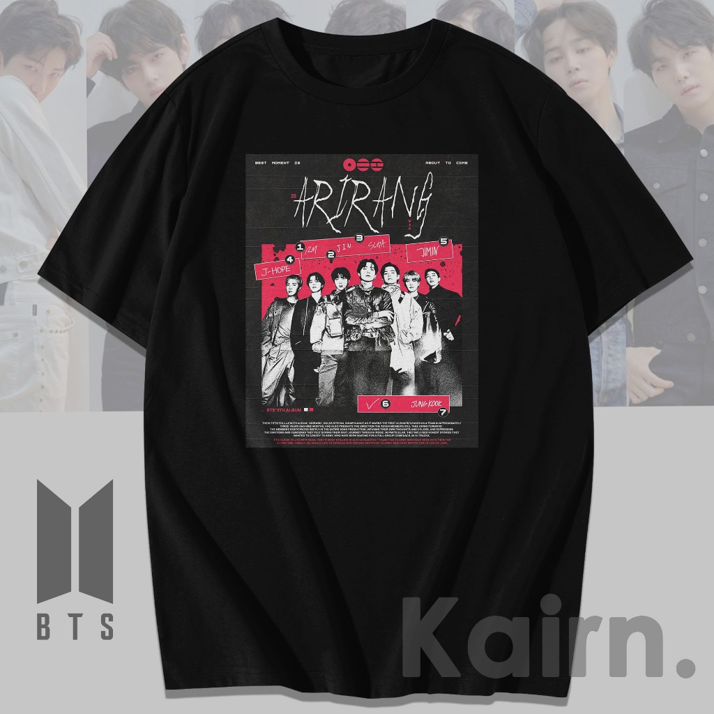 KAIRN - KAOS ARIRANG BTS / TSHIRT BTS / KAOS ARMY BTS / KAOS KPOP / FANSMERCH